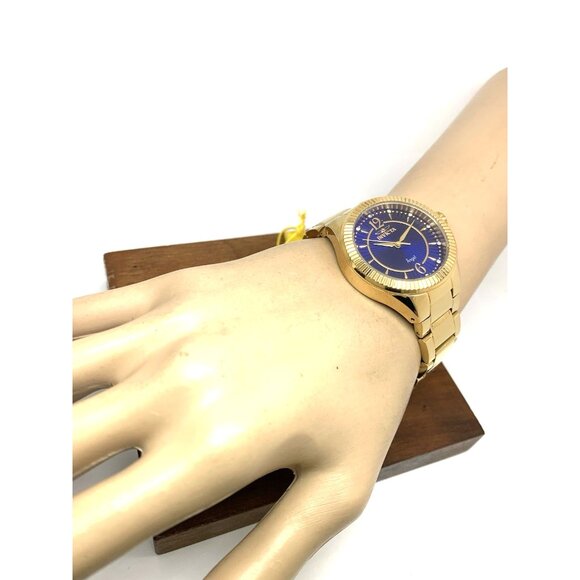 Invicta Women's Watch 28281 Angel Blue Dial Gold Stainless Steel Quartz 35mm - Picture 4 of 13